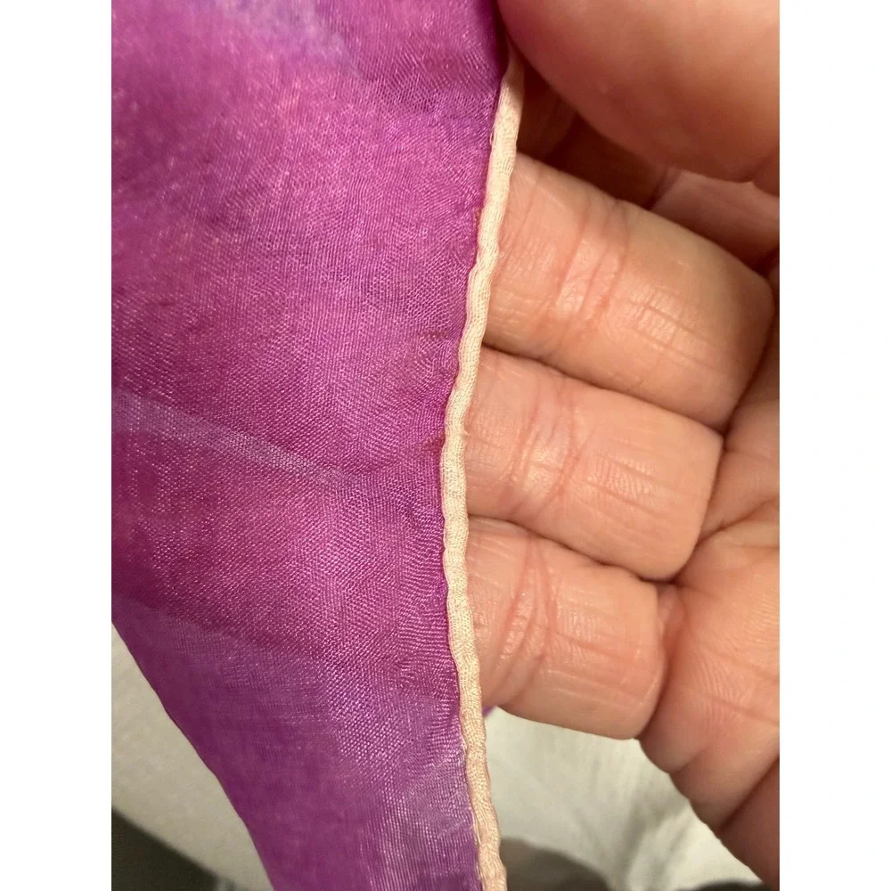 VTG Silk Purple Paisley Circle Print 28